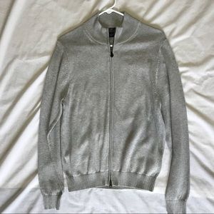 Brooks Brothers Gray Full Zip Sweater